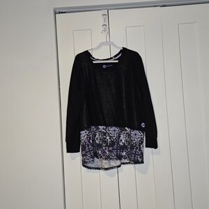 Active USA Black and Purple Athleisure Top. 5X. NWOT.